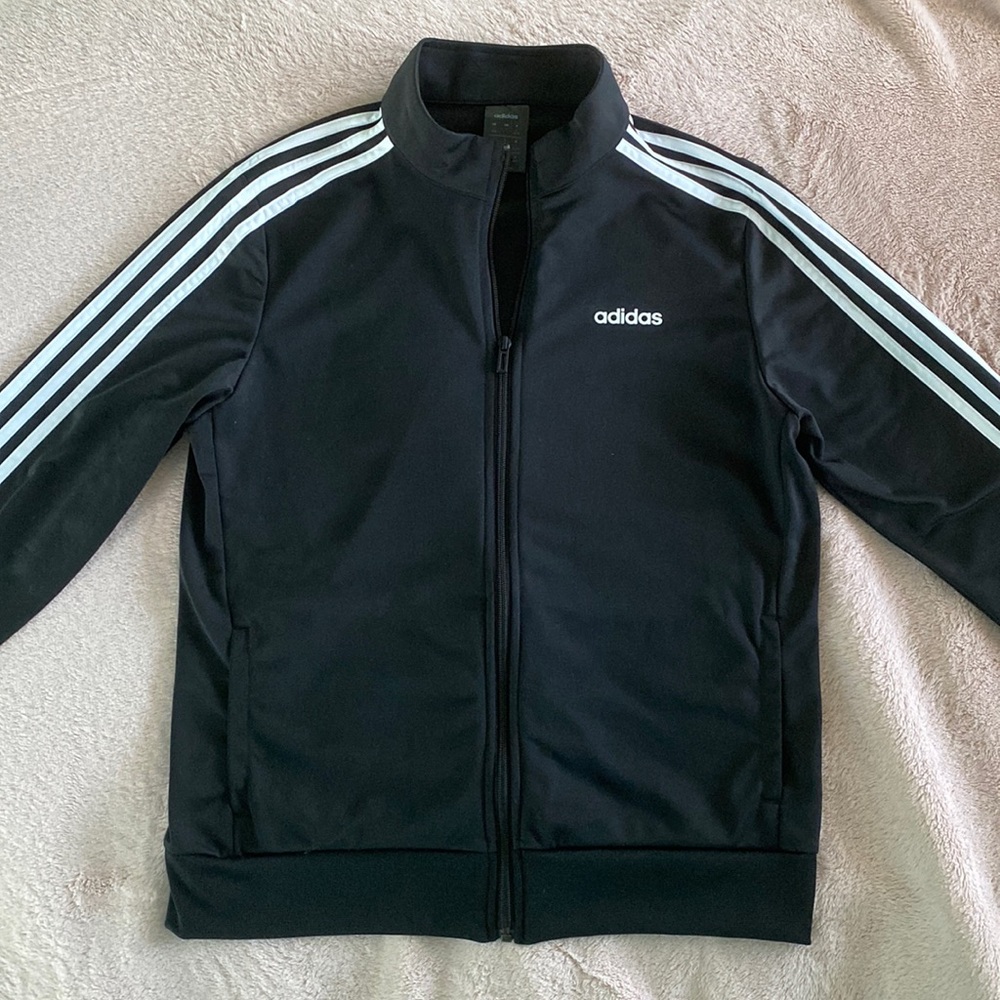 Adidas Women’s Track Jacket Size Larger Black and White